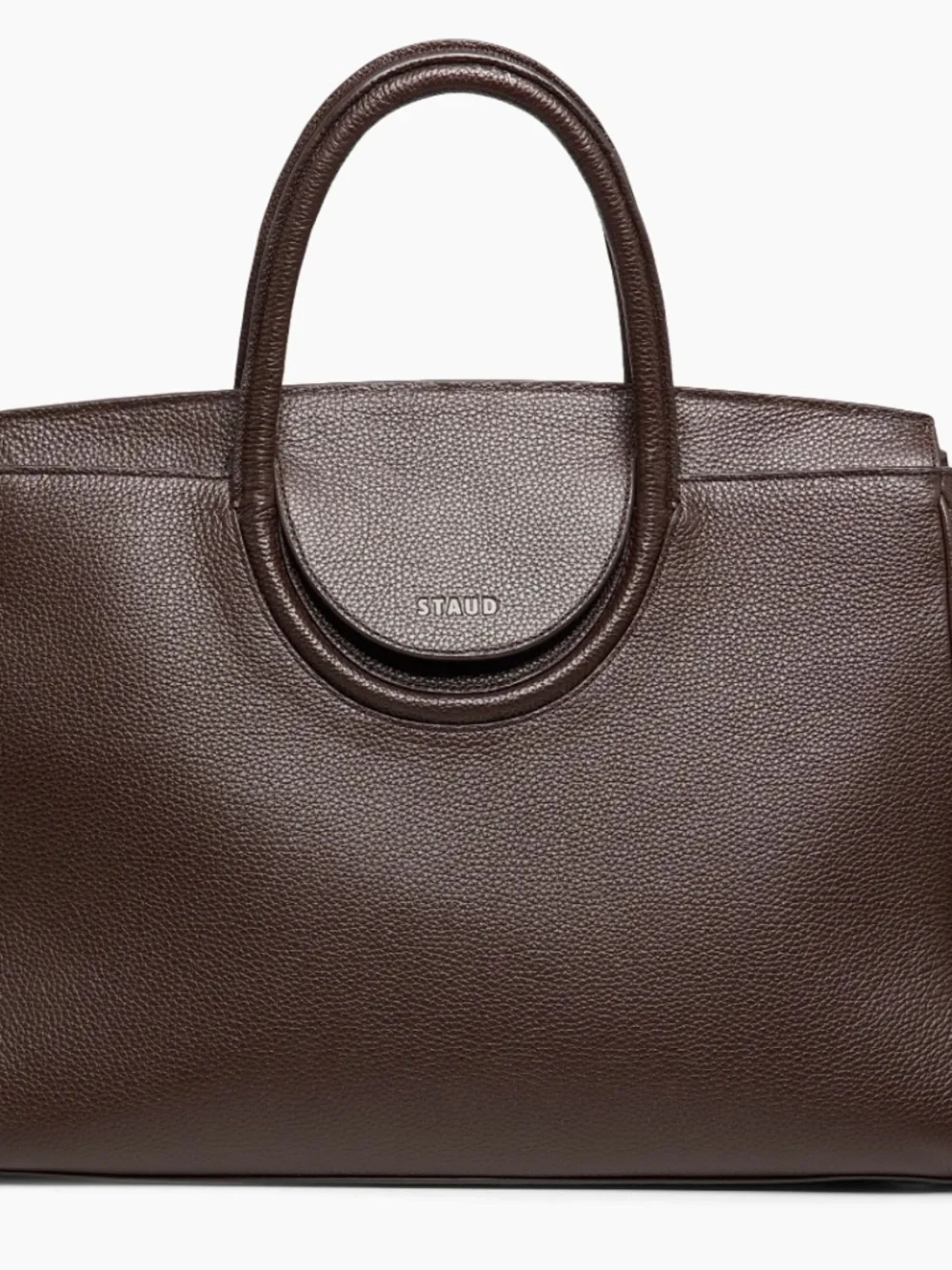 Staud Maude Leather Carryall Tote Bag (Espresso Color) - Picture 4 of 4